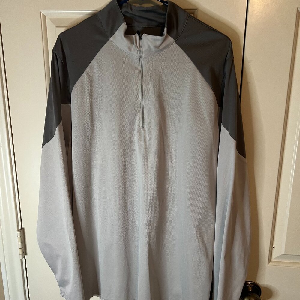 Team 365 2-tone grey quarter zip-XL